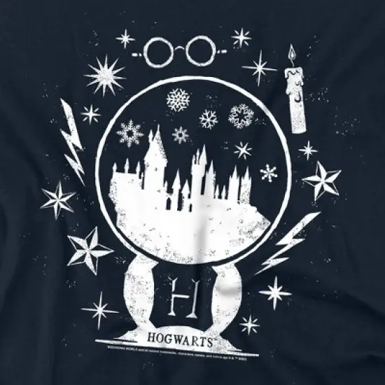 Toddler Boys' Harry Potter Hogwarts Christmas Snow Globe Stamp T-Shirt image {2}