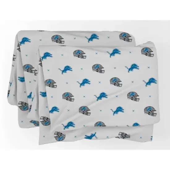 NFL Detroit Lions Small X Queen Sheet Set image {1}