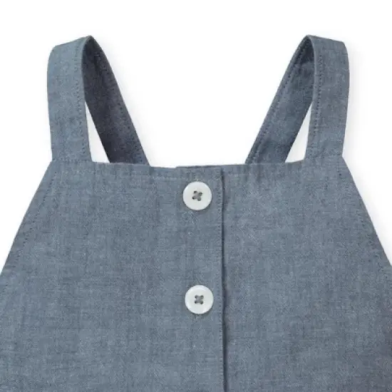 Hope & Henry Girls' Button Front Overall, Infant image {4}