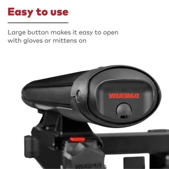 Yakima EXO SnowBank 5 Ski or 4 Snowboard Universal Car Mount Travel Roof Rack with Double Joint Hinge, SKS Lock, and 1 Button Access, Black image {1}