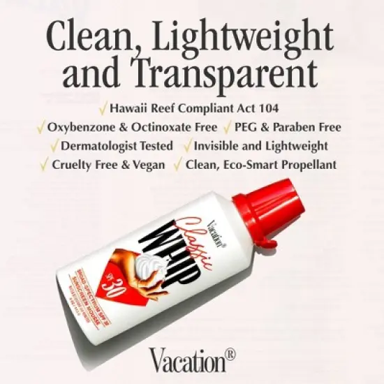 Vacation Sunscreen Classic Whip - SPF 30 - 4 fl oz image {6}