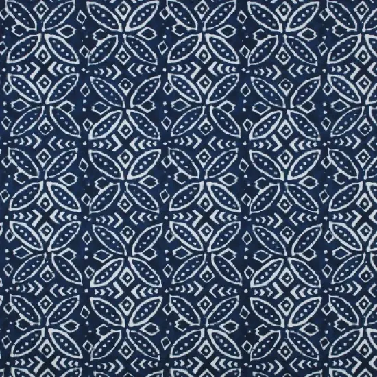 2pk Merida Indigo Wrought Iron Outdoor Seat Cushions Blue - Pillow Perfect image {1}