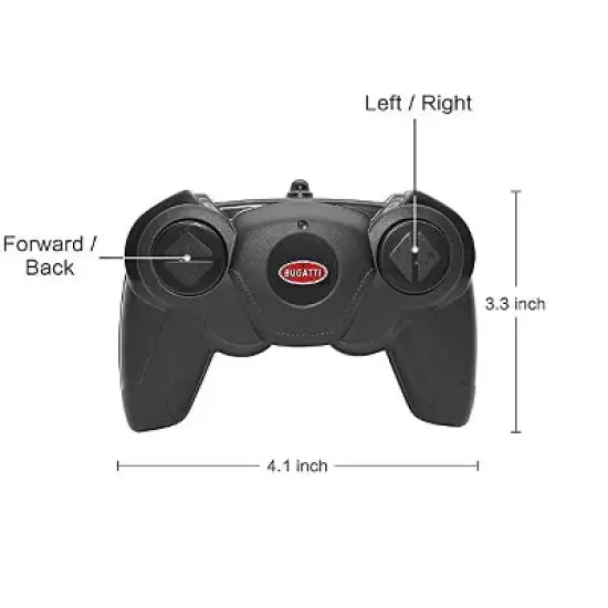 Link Ready! Set! play!1:24 Scale Radio Remote Control Bugatti Veyron Car Toy - Black/Orange image {5}