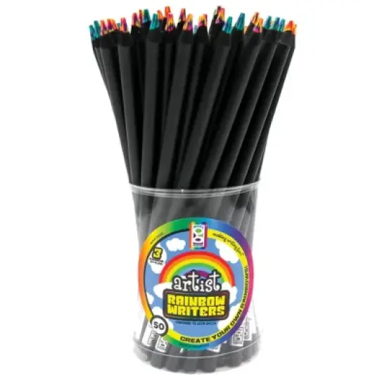 Rainbow Twist Pencils (10 Pack) - 3-Color Combos for Vibrant & Creative Art image {1}