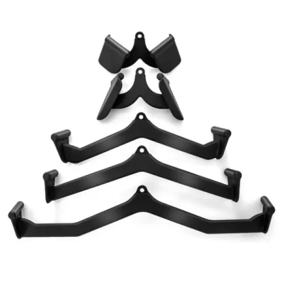 Costway LAT Pulldown Attachment Set Back Strength Training Bicep Tricep Handle Grips image {10}