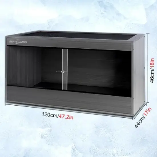 REPTI ZOO Plastic Reptile Terrarium, 47x17x18 Reptile Terrariums image {1}