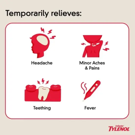 Tylenol Infant Dye-Free General Pain Reliever - Cherry - 1 fl oz image {2}