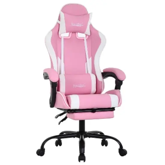 BestMassage Gaming Chair Office Computer Desk Chair Computer Chair with Footrest & Lumbar Support image {8}