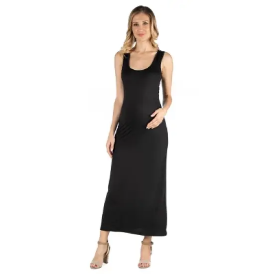 Scoop Neck Maxi Masternity Dress image {4}