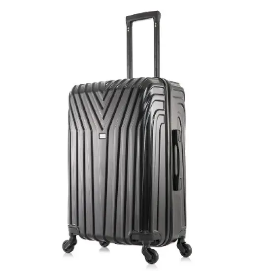 InUSA Vasty Lightweight Hardside Medium Checked Spinner Suitcase image {8}