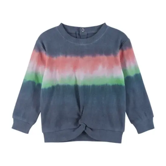 Andy & Evan  Infant  Baby Girls Navy Dip Dye Legging Set image {2}