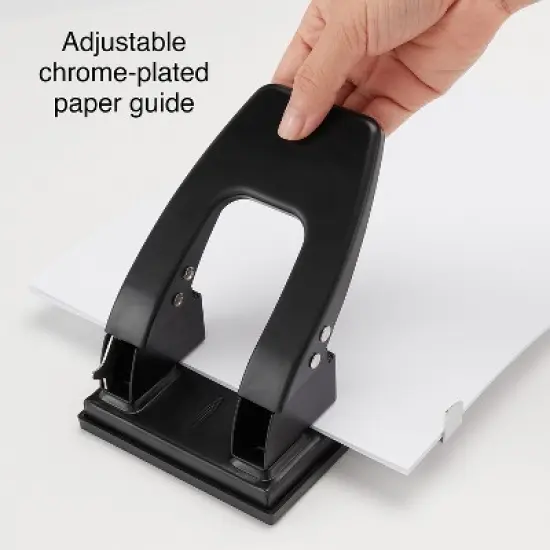 Staples 2-Hole Punch 28 Sheet Capacity Black (26637-CC) 799825 image {2}
