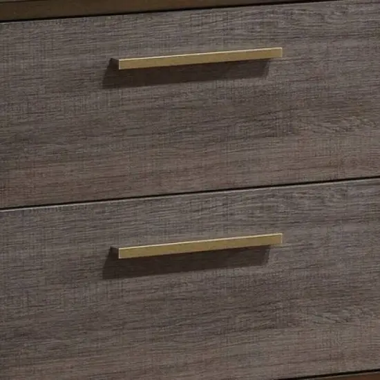 Antique Finish Contemporary Style Nightstand Gray - Benzara image {2}