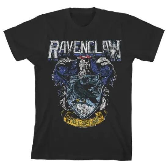 Harry Potter Ravenclaw Crest Grunge Black T-shirt Toddler Boy to Youth Boy image {3}