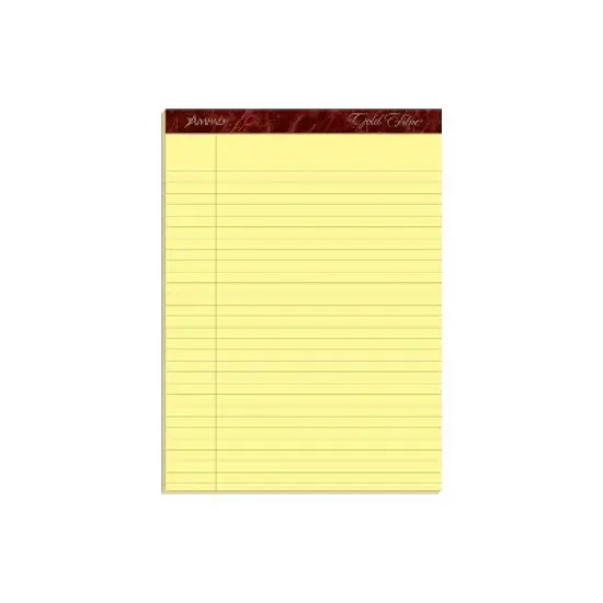 Ampad Gold Fibre Writing Pads Legal/Wide 8 1/2 x 11 3/4 Canary 50 Sheets 4/Pack 20032 image {7}