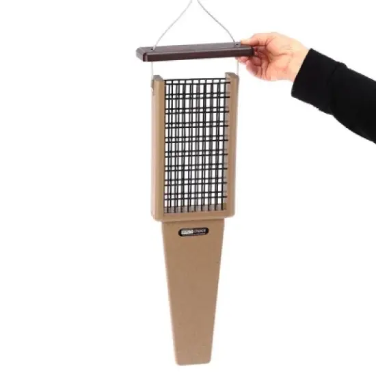 Birds Choice 2-Cake Pileated Suet Bird Feeder with Brown Top: Weather-Resistant, Easy Clean image {2}