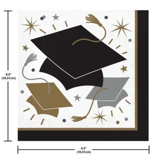 Creative Converting Glowing Graduate Paper Napkins 48ct image {2}