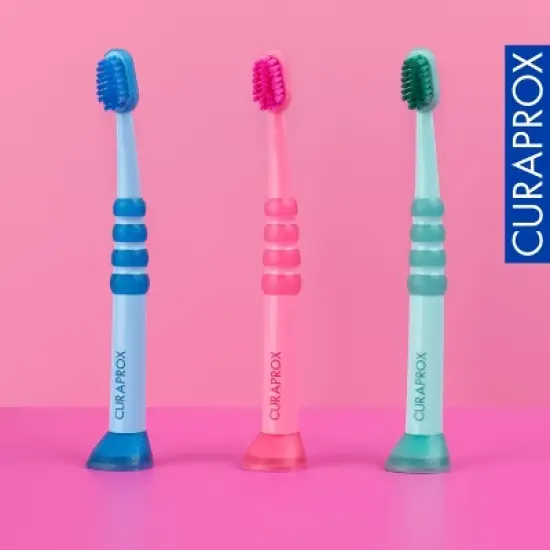Curaprox Baby Toothbrush, Ultra Soft for Ages 0&ndash;4 for Safe and Gentle First Tooth Cleaning image {5}