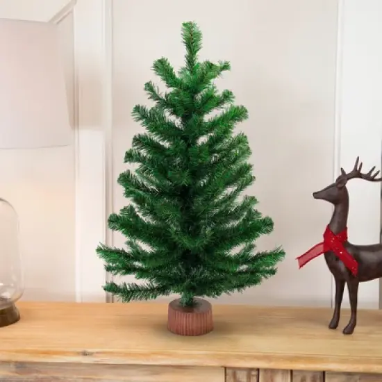 Northlight 2.3 FT Balsam Pine Medium Artificial Christmas Tree - Unlit image {1}