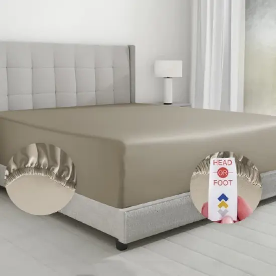 5-Star Luxury Sheet Set | 600 Thread Count 100% Cotton Sateen | Soft & Crisp Bed Sheets with Deep Pockets by California Design Den image {2}