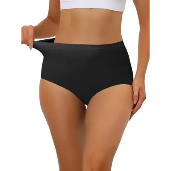 Allegra K Women's Elastic High-Waisted Unlined Breathable No-Show Hipster Underwear image {6}