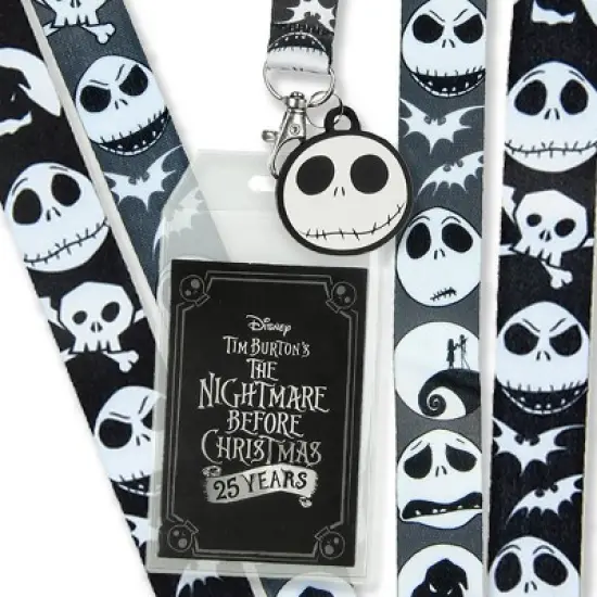 Nightmare Before Christmas Jack ID Lanyard Badge Holder With 1.5" Charm Pendant image {4}