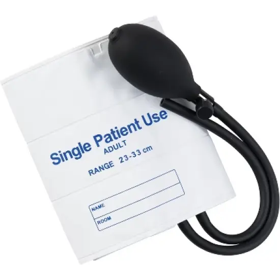 MABIS Single-Patient Use Inflation Systems, 5 Blood Pressure Cuffs per Box, 23 to 33 Centimeters, White image {3}