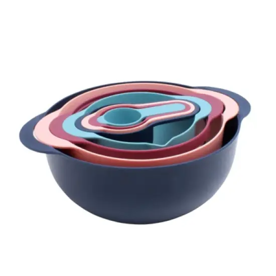 COOK WITH COLOR Nesting Bowls with Measuring Cups 8 Piece image {2}