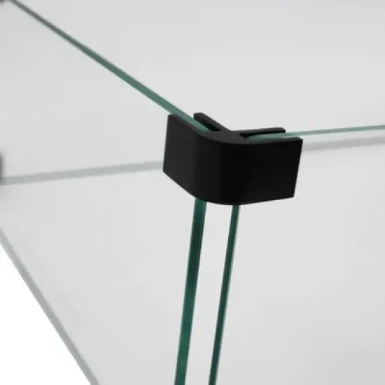 Courtyard Casual Rec. Wind Guard  Transparent Tempered Glass 4pcs/set/Ctn, with hardware kit image {2}