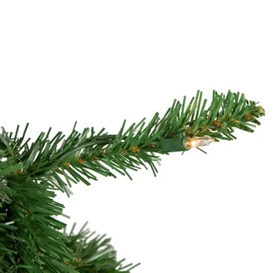 Northlight Pre-Lit Pencil White River Fir Artificial Christmas Tree - 6.5' - Clear Lights image {1}