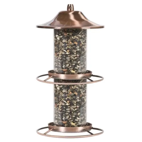 Perky-Pet Wild Bird 4.5 lb Metal/Plastic Panorama Bird Feeder 2 ports image {1}