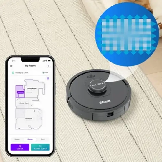 Shark Matrix Robot Vacuum for Carpets and Hardfloors with Self-Cleaning Brushroll and Precision Mapping RV2310 image {2}