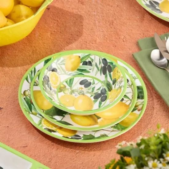 Certified International 12pc Limone Melamine Dinnerware Set image {5}