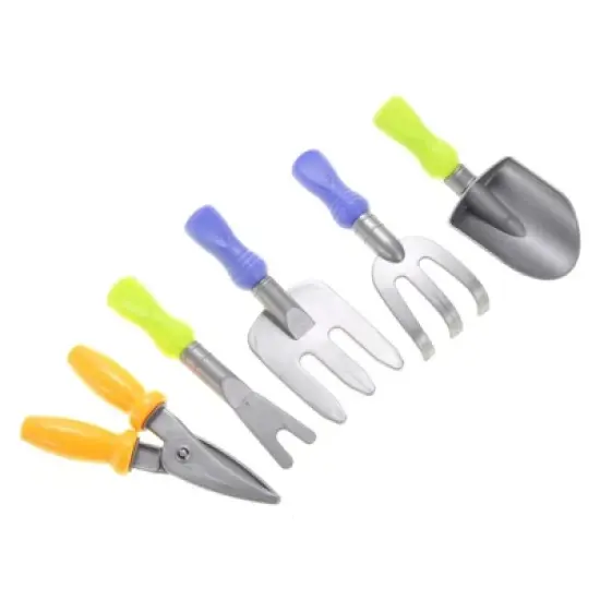 Insten Garden Wagon Playset with Rake, Hoe, Spade, Shovel, Pots & Other Tools, Gardening Toys for Kids image {4}