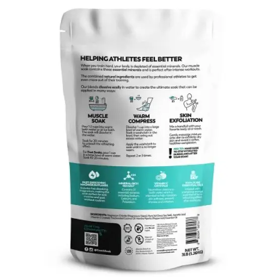 Coach Soak Muscle Recovery Cooling Peppermint Bath Soak - 3lb image {1}