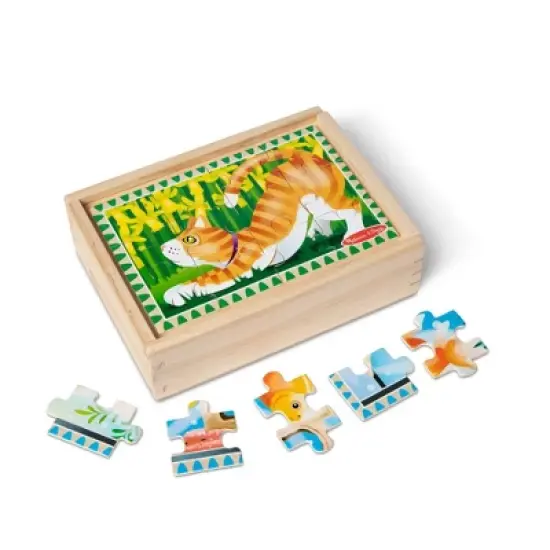 Melissa & Doug Wooden Jigsaw Puzzles in a Box - Pets, Vehicles image {3}
