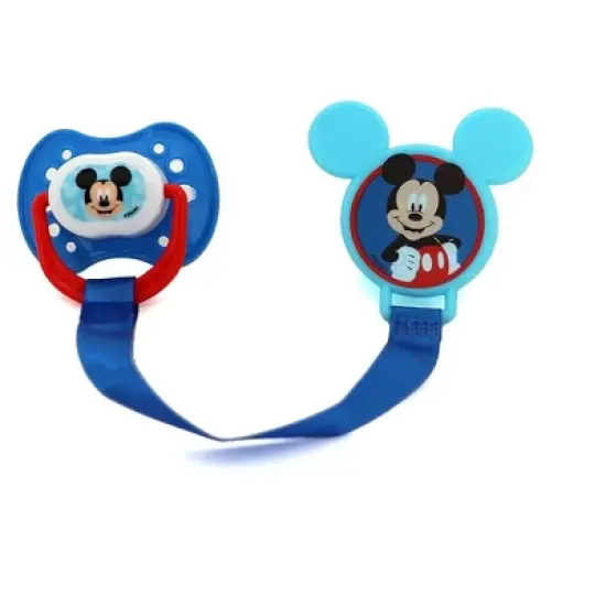 Disney Mickey Mouse Baby Orthodontic 4pc Pacifier and Holder Set image {3}