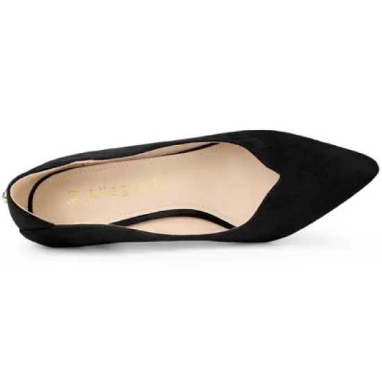 Allegra K Women's Pointed Toe Pull on Stiletto Heels Pumps image {3}