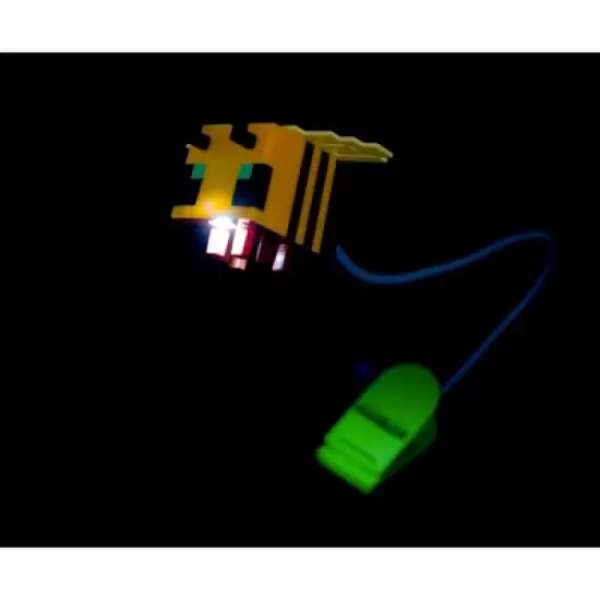 Minecraft Yellow Bee Battery-Powered Reading Light with Clip and Adjustable Arm image {1}
