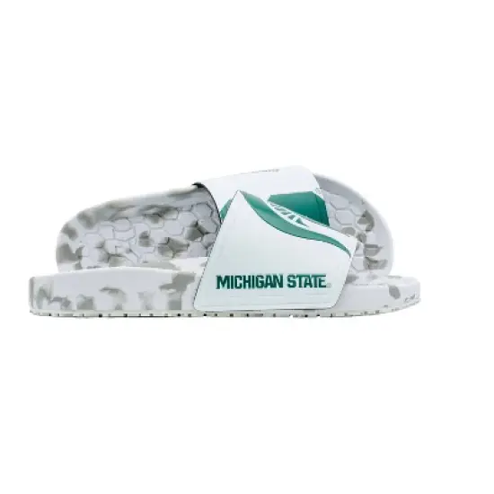 NCAA Michigan State Spartans Slydr Pro White Sandals - White M7/W9 image {2}