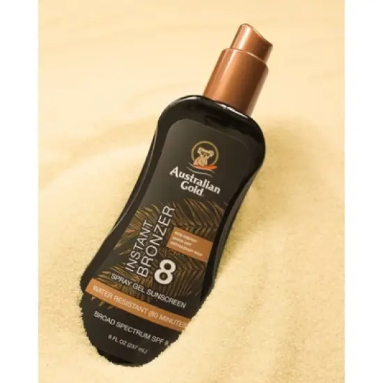 Australian Gold Sunscreen Spray Gel with Instant Bronzer - SPF8 - 8oz image {5}