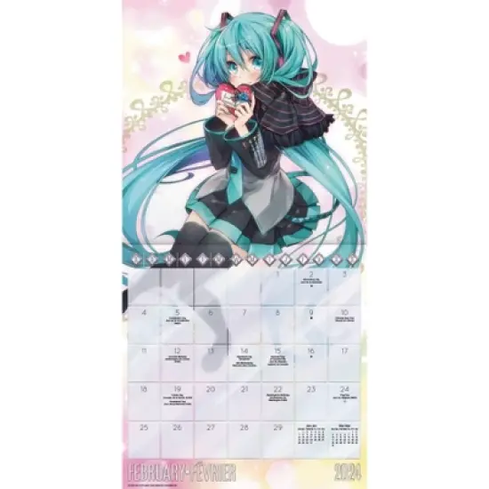 Trends International Inc. 2023-24 Wall Calendar 12"x12" Hatsune Miku Bilingual English/French image {2}