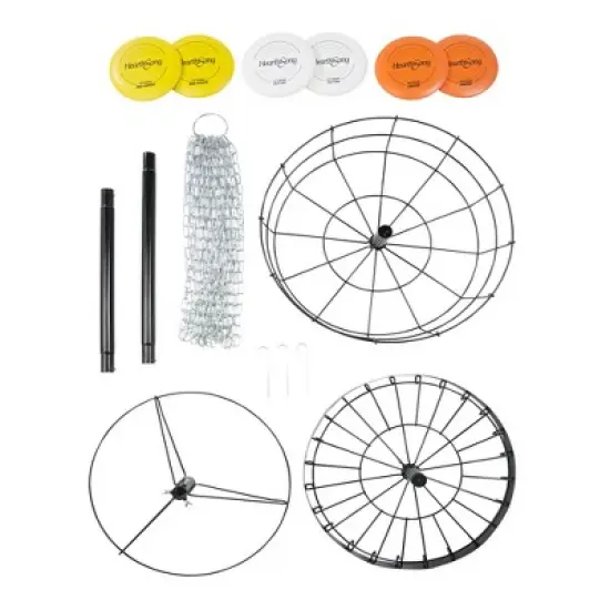 HearthSong Disc Golf Game Set with Basket and Six Discs image {9}