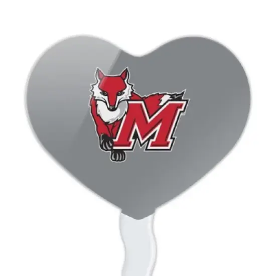 Marist College Secondary Logo Heart Love Cupcake Picks Toppers Decoration Set of 6 image {1}