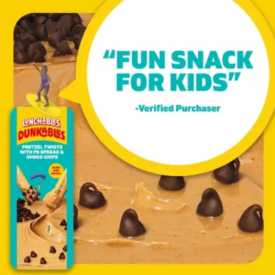 Lunchables Dunkables Pretzel with Peanut Butter and Chocolate Chips - 2oz image {6}
