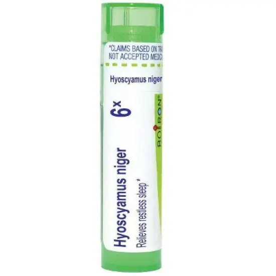 Hyoscyamus Niger 6X by Boiron Homeopathic Single Medicine For Stress & Sleep  -  80 Pellet image {10}