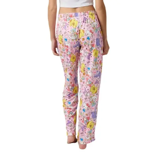 Hello Kitty & Friends All-Over Character Print Women's Pink Sleep Pajama Pants image {2}