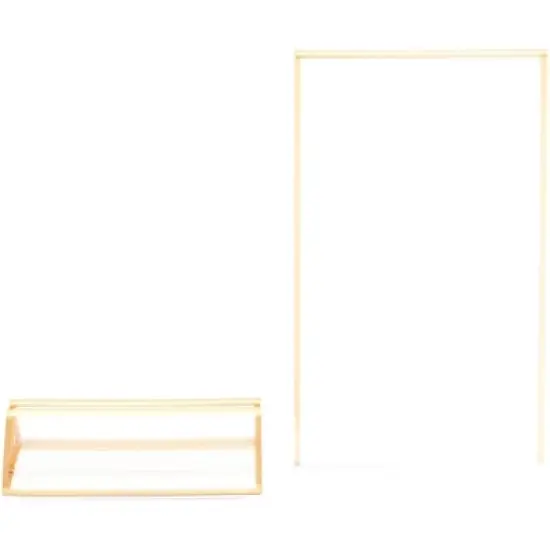 Stockroom Plus 6 Pcs Clear Acrylic Sign Holder with Gold Metal Borders, Menu Stand (6.69x2.76 in) image {4}
