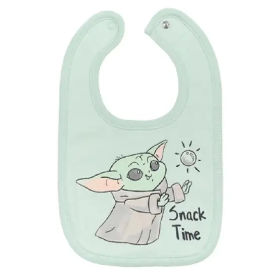 Star Wars The Child Baby Bodysuit Pants Bib and Hat 4 Piece Outfit Set Newborn to Infant image {2}