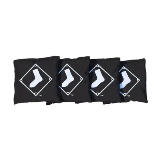 MLB Chicago White Sox Corn-Filled Cornhole Bags Black - 4pk image {1}